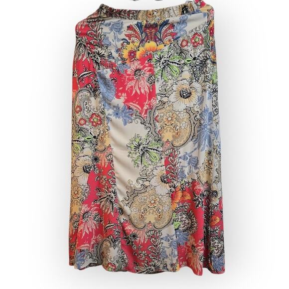 Chico’s Multicolor Floral A-Line Skirt‎ Women’s 0.5 / US Small-Medium - Picture 5 of 9